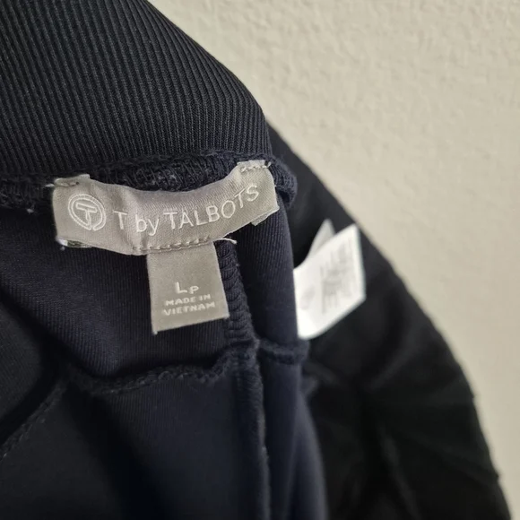T By Talbots Dark Navy Blue Joggers With Pockets Size LP Large Petite - Picture 5 of 5
